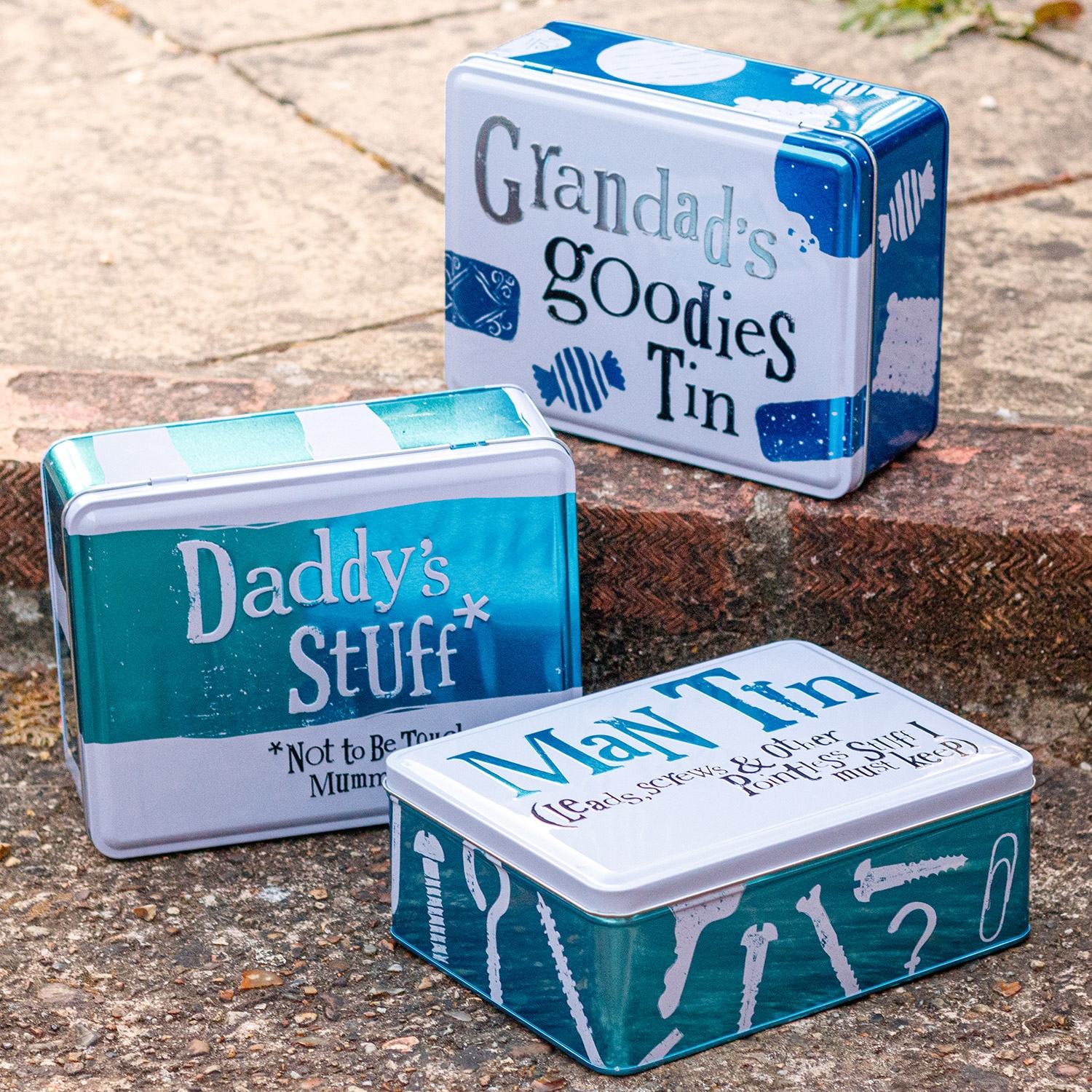 Daddy's Stuff Tin The Bright Side Metal Storage Tin Father’s Day Gift 