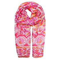 Hot Pink Botanical Pattern Scarf