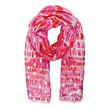 Hot Pink Block Print Scarf