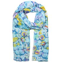 Blue Abstract Pebble Scarf