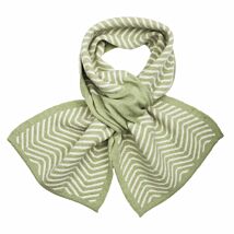Green Herringbone Pull Through Scarf