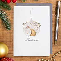 ‘Robins Appear When Loved Ones Are Near’ Bauble Card