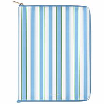 Daisy Stripe Zip Around Notepad Folio