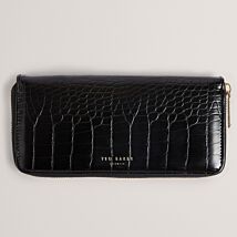 ABBYYI Black Croc Effect Travel Jewellery Bag