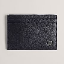 KAILAN Caviar Texture Dark Navy Leather Card Holder