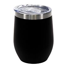 Black Rubber Coated 350ml Travel Cup