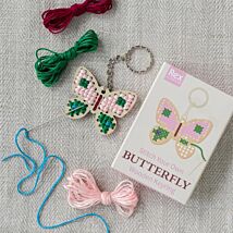 Stitch Your Own Wooden Butterfly Keyring