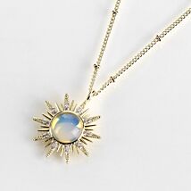 Gold Plated Moonstone Sunshine Necklace