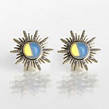Gold Plated Moonstone Sunshine Stud Earrings