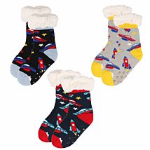 Assorted Spaceships Children Slipper Socks