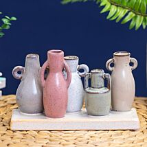 Petite Pottery 5 Stems Urns Ornament