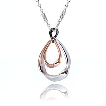 Mixed Metal Eternal Teardrops Necklace