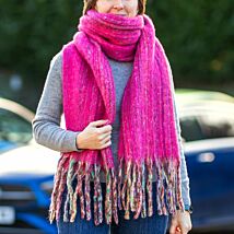Pink Cosy Flecked Scarf
