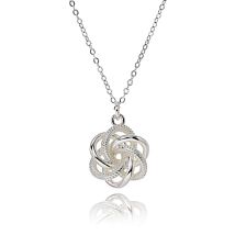 Love Knot Stylish Silver Plated Necklace