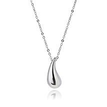 Raindrops Single Droplet Silver Plated Necklace
