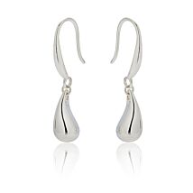 Raindrops Single Droplet Silver Plated Earrings
