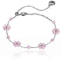 Pretty Floral Silver Plated Anklet