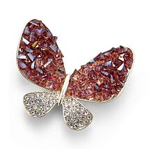 Glam Red Butterfly Magnetic Brooch