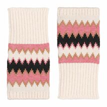Pink Zig Zag Fingerless Gloves