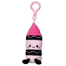 Softlings Schoolies Pink Crayon Plush Key Clip