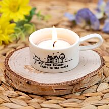 ‘Good Friends’ Handled Tea Light Holder