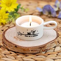 ‘Mum In A Million’ Handled Tea Light Holder
