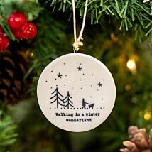 ‘Winter Wonderland’ Flat Porcelain Bauble