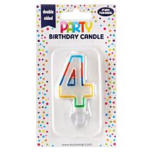 Number 4 Birthday Candle