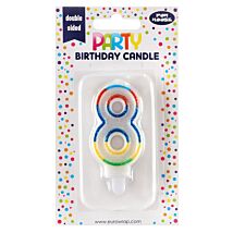 Number 8 Birthday Candle