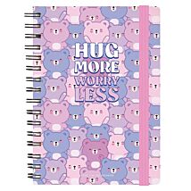 ‘Hug More Worry Less’ Bears A5 Spiral Notepad