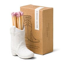 Nashville Cowboy Boot Ceramic Match Holder with Matches