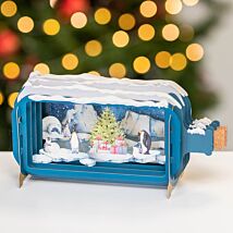 Christmas Penguins Message In A Bottle Christmas Card