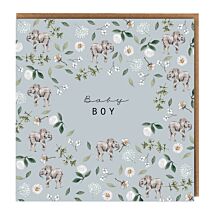 Elephant Grey ‘Baby Boy’ Card