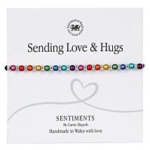 Sending Love & Hugs Sentiment Bracelet