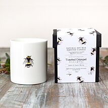 ‘Amber and Sweet Honey’ Fine Bone China Pot Candle