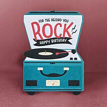 Taking Shape Record Player Birthday Card