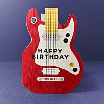 Taking Shape Electric Guitar Birthday Card