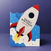 Taking Shape Rocket Birthday Card