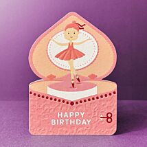 Taking Shape Ballerina Birthday Card