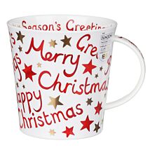 Christmas Greetings Cairngorm Shape Mug