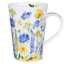 Cottage Border Blue Shetland Shape Mug