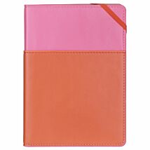 Pink & Chili Vegan Leather Journal with Pockets