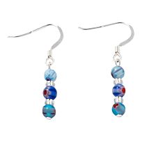 Blues Mini Millifiore Earrings