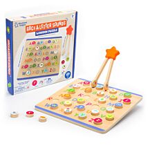 ABC Letter & Letter Sounds 2-in-1 Wooden Puzzle