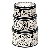 Black Toast Set of Three Round Cake Tins