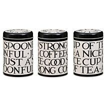 Black Toast Set of 3 Round Caddies
