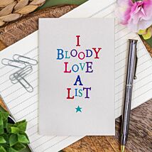 Bloody Love A List Wobbly Word Notebook
