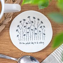 ‘Perfect Day To Do Nothing’ Tall Flowers Coaster