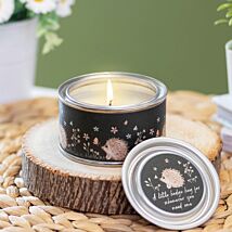 Meadow Friends Hedgehog Tin Candle