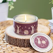 Meadow Rabbits & Hedgehog Tin Candle